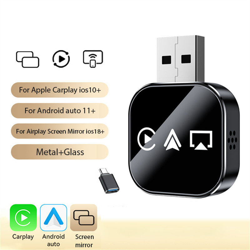 Bộ chuyển đổi CarPlay không dây 3 trong 1 cho Apple CarPlay cho Android Auto (Không có Mirrorlink), 