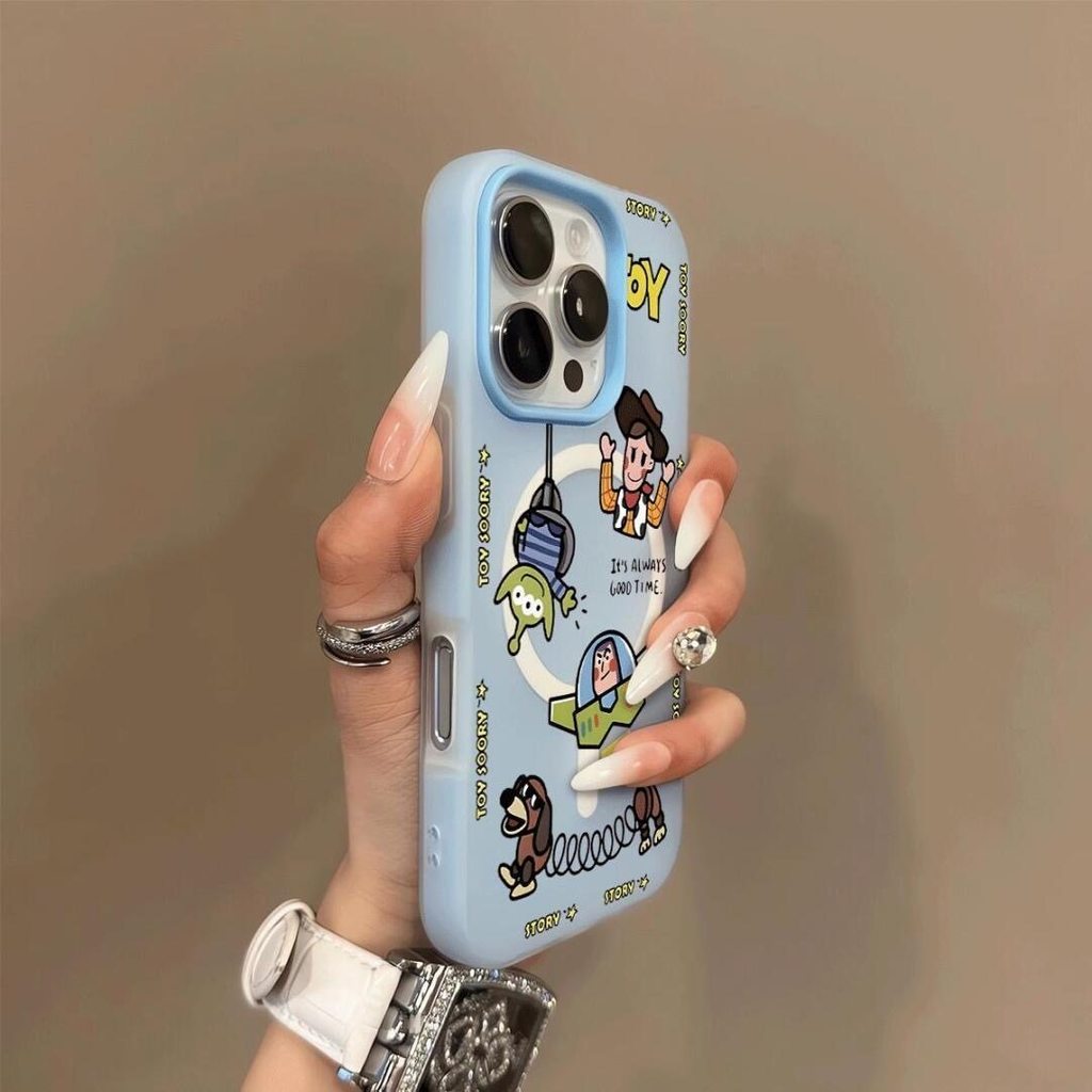 ốp lưng iphone Cảm giác da Nam châm Buzz Lightyear Cho Iphone17 11 12 13 14 15 16 xs xr Pro Max 7 Pl