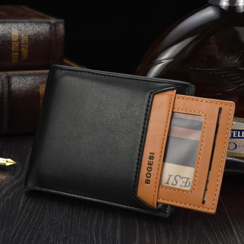Fashion Men's Wallet Short Card Holder Wallet Driving License Holder Fashion Men's Wallet Short Card