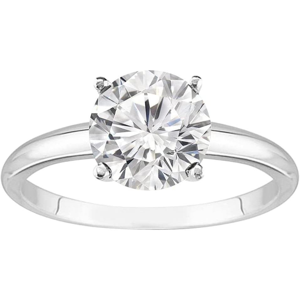 Nhẫn đính hôn kim cương Lab-Grown 1-10 Carat IGI, Solitaire Tròn, Màu E-F, Độ Rõ VS2-SI1