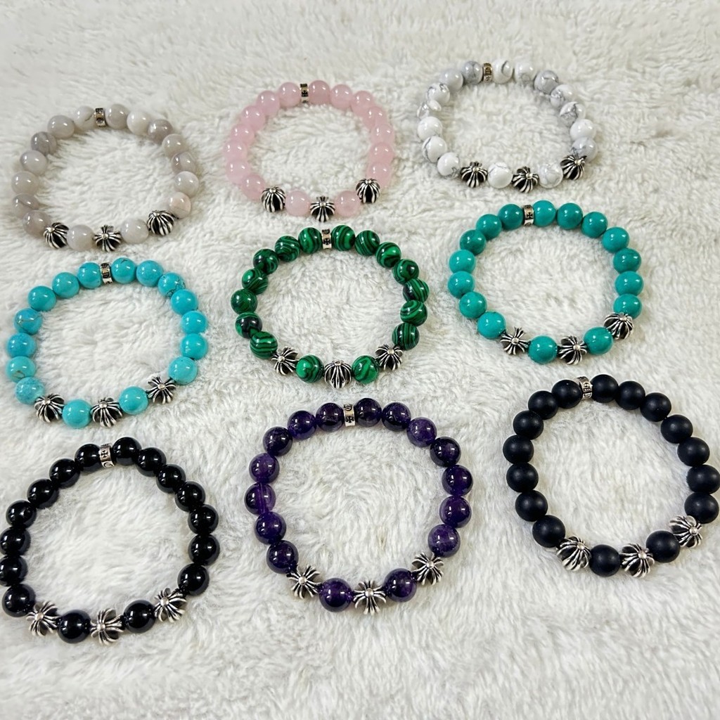 Chrome Hearts 925Silver Accessories Bracelet4Accessories10M Bead Light Luxury Ethnic Style Bracelet