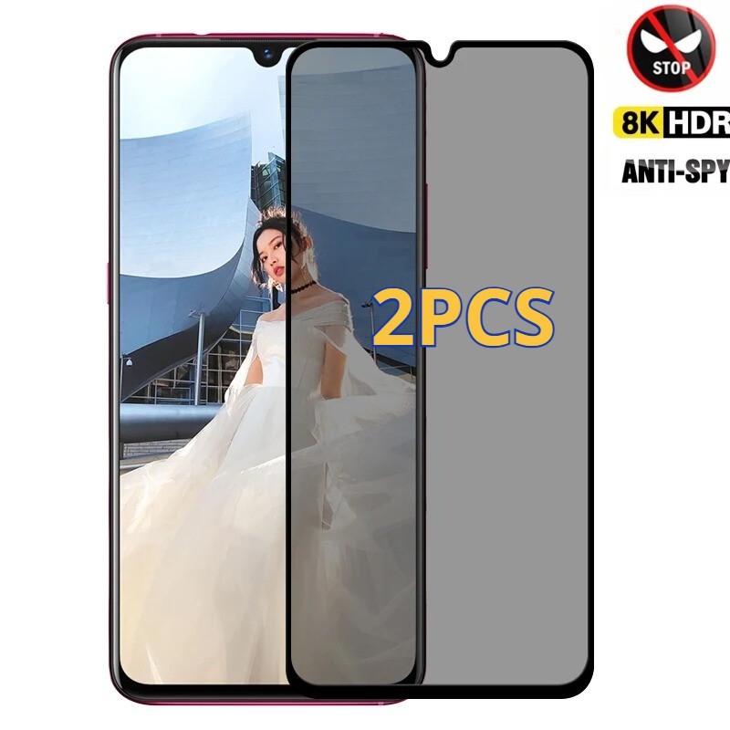 1-2 Chiếc Kính Cường Lực Cạnh Đen Cho Gionee S12 Lite P15 P12 Pro Chống Gián Điệp Bảo Vệ Màn Hình Đi