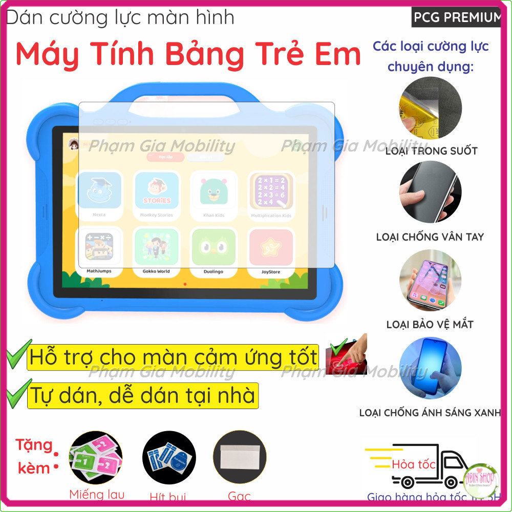 Dán cường lực màn hình dành cho tablet, máy tính bảng học tập trẻ em dành cho các dòng Winny, K15 K1
