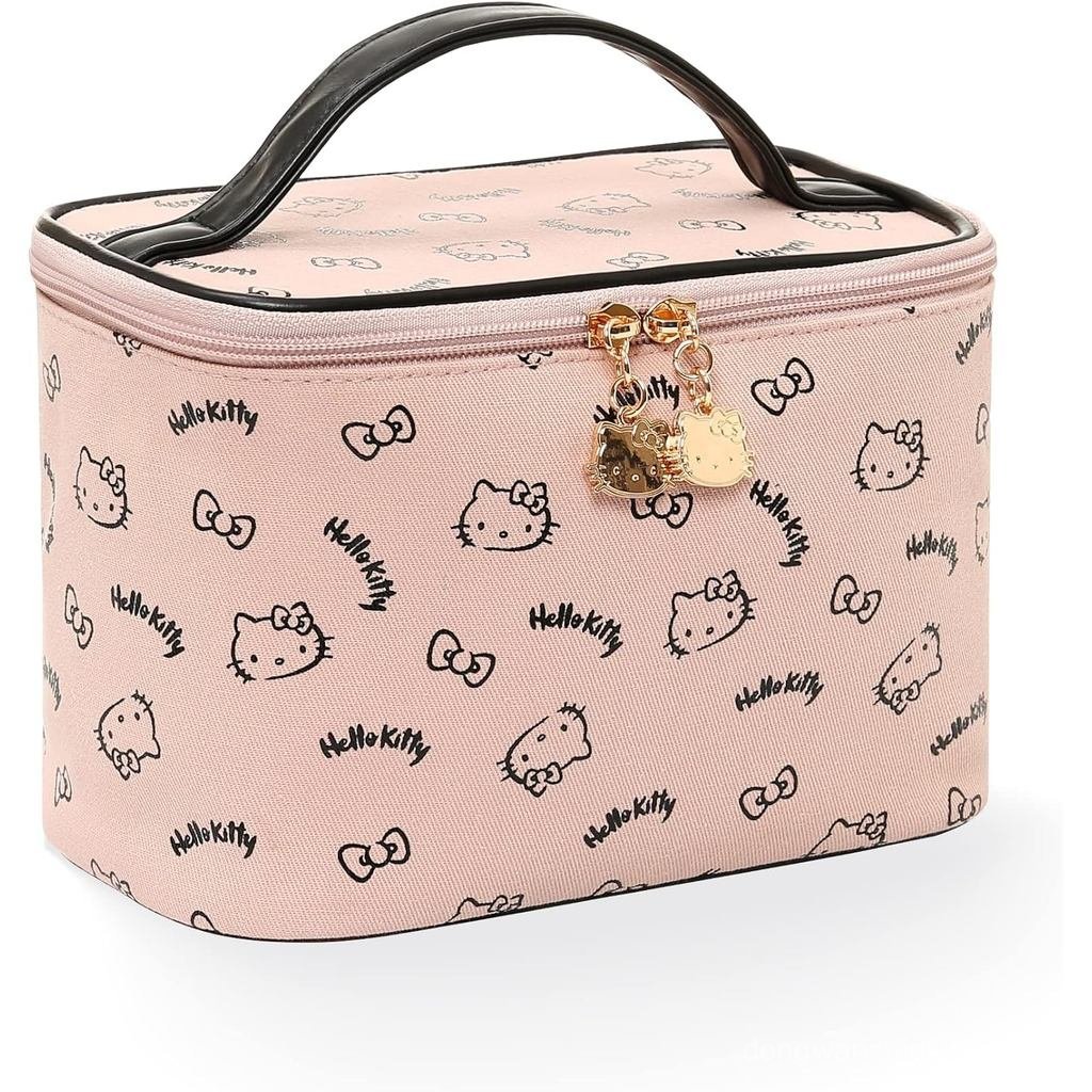 AmBeallaMakeupBagLargeTravelCoeticBagsOrganizerwithBrushHolderforGirl, LightweightCottonToiletryBagw