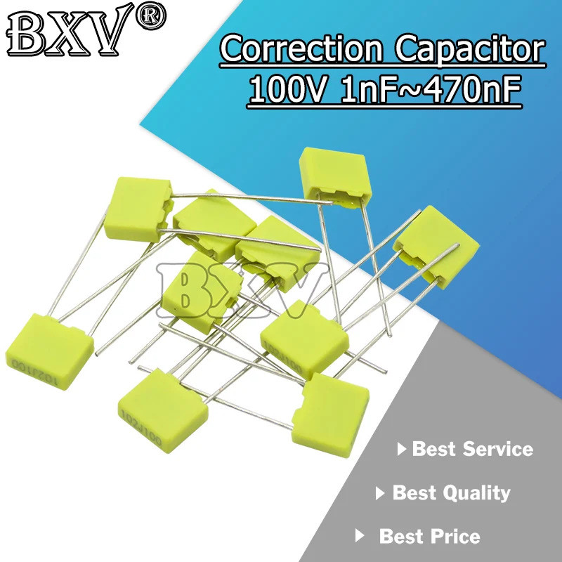 20 CÁI Màng nhựa an toàn Polypropylen mới 100V 1nF ~ 470nF 100nf 220nf 10nf 47nf 22nf 1nf 0.47uf Tụ 