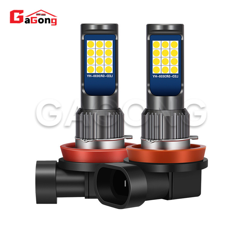 1 Đèn LED Sương Mù 24 Bóng H11 H3 H7 H8 9006 Siêu Sáng Màu Trắng / Vàng Cho Xe Hơi
