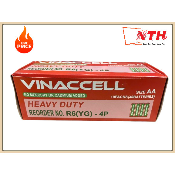 Hộp 40 viên pin tiểu AA / AAA Vinaccell  Super Heavy Duty R6 1.5V