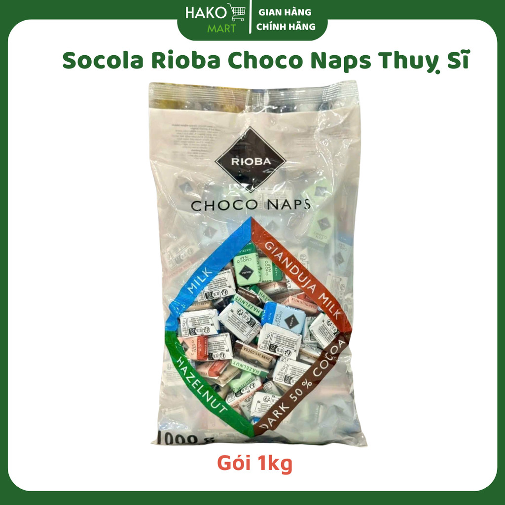Socola Rioba Choco Naps Thuỵ Sĩ (Gói 250g-1kg)