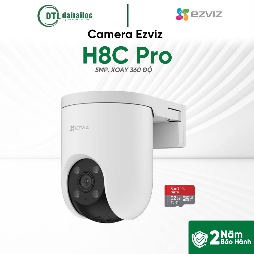 Camera Ezviz H8C Pro 5MP, Xoay 360 Độ | Chính Hãng | Bảo Hành 24 Tháng