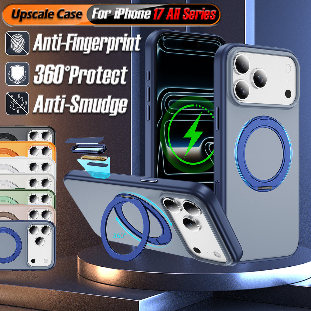 360° Xoay Từ Tính Cho iPhone 17 Pro Max CASE Cho iPhone 17 Air Case Bảo Vệ Ống Kính Cho iPhone 17 PR