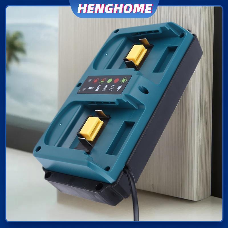 HENGHOME Cho Makita 18-20V Sạc Di Động Mini Cổng Kép Sạc BL1860B BL1850B BL1830 BL1840B BL1860 L1845