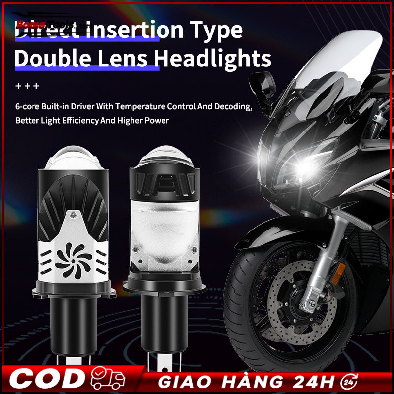 Bóng pha Led ô tô, xe máy V50 CẢI TIỄN V22 ULTRA Siêu sáng, chân H4 Công suất 65W 1pcs