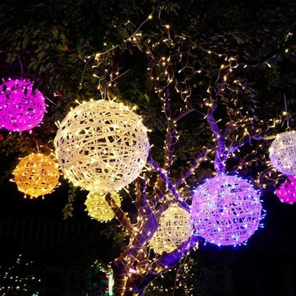 COFORDOS Festoon Mây Bóng Đèn, Bóng Mây 220V Trang Trí Sân Vườn Đèn Treo, 20 / 28CM LED Ramadan Fest