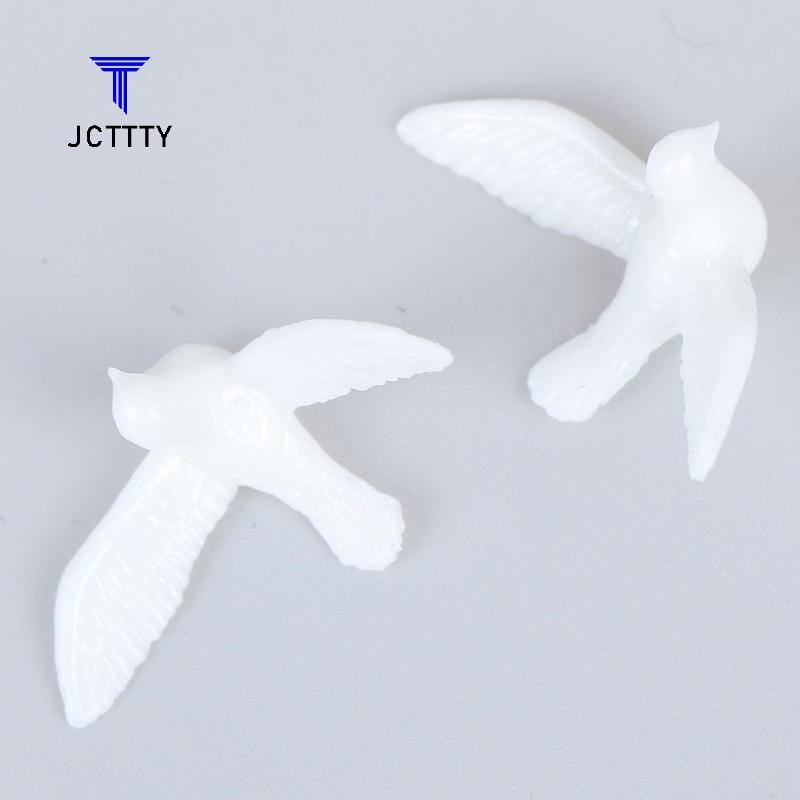 Ketchup 2 Cái 1: 12 Nhà Búp Bê mini Nhựa Trắng dove Mô Phỏng Động Vật Mô Hình Đồ Chơi Đẹp