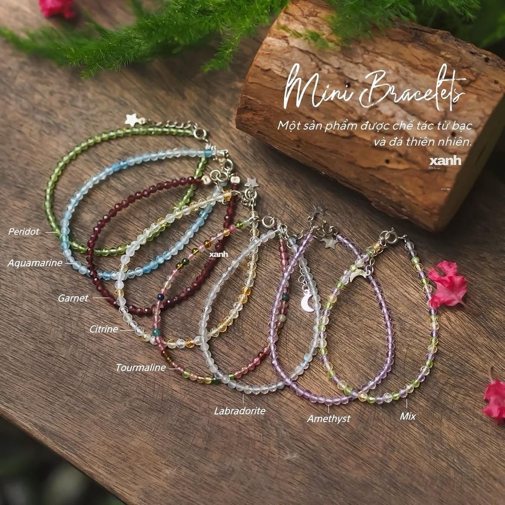 Vòng tay nữ 3li mini - Xanh Jewelry