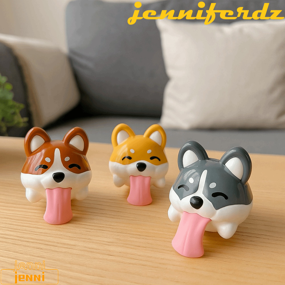 Móc khóa hình chó JENNIFERDZ, Tượng nhỏ Corgi giả tạo bằng nhựa, Mặt dây chuyền xe Corgi treo hình h