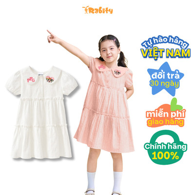   Đầm váy thô ngắn tay bé gái Rabity 150.001