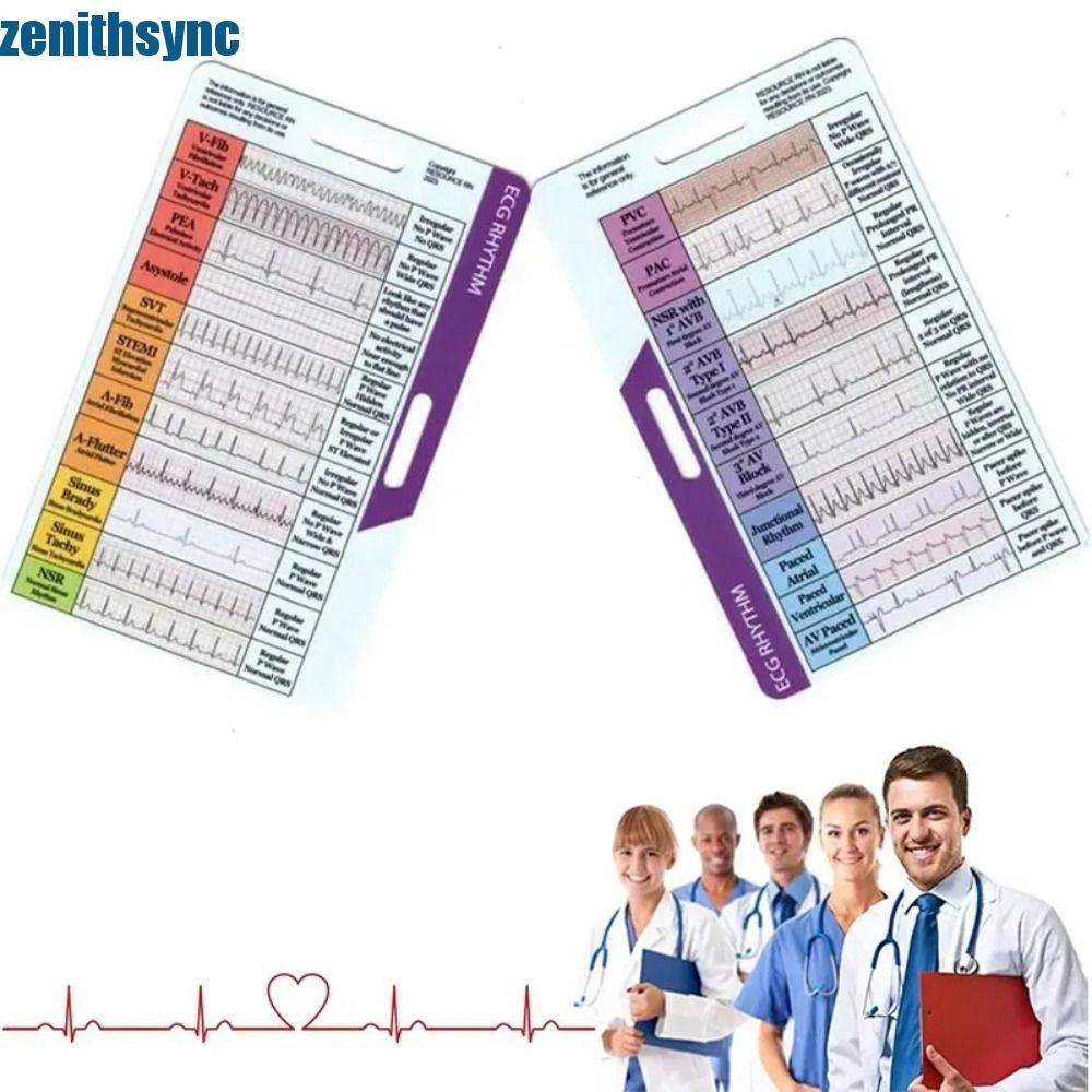 Thước đo tự đo ZENITHSYNC Ecg, Đo ECG / EKG Giải thích Ecg / ekg Thẻ bỏ túi nhịp điệu, Thước đo chín