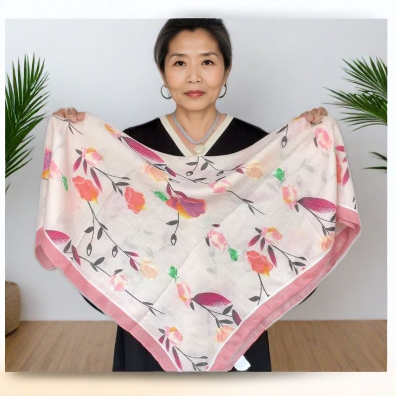 Khăn vuông lớn đa năng, chống gió và chống nắng, phù hợp mọi mùa 88cm*88cm