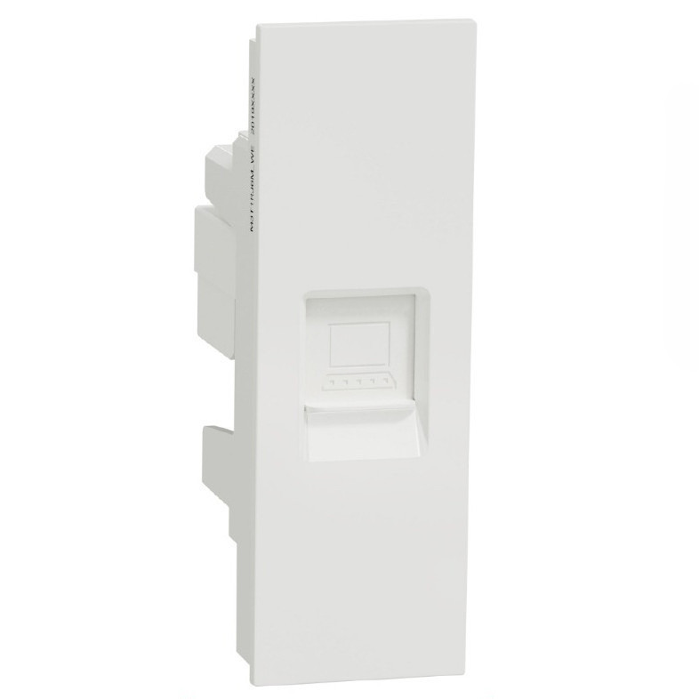 (Freeship) Ổ cắm mạng cat6e - size S - Trắng - IP20 - Schneider Electric - M3T1RJ6M_WE