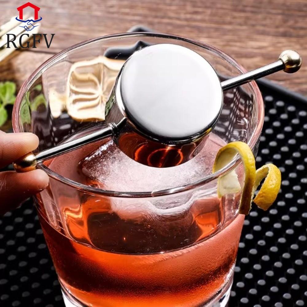 RGFV Cocktail Jigger, Cốc Đo Thanh Thép Không Gỉ 30ml, Chuyên Nghiệp Chuyên Nghiệp Thiết Kế Hạt Đôi 