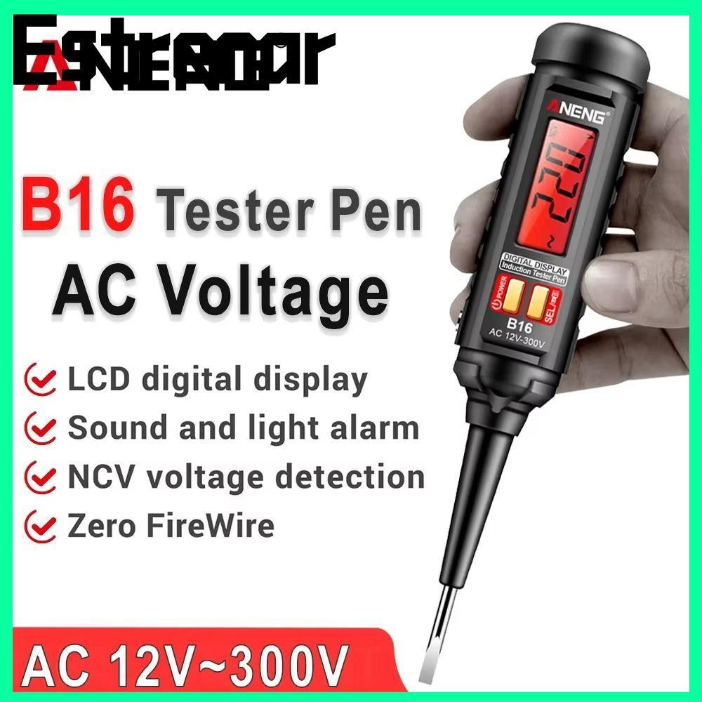 Bút kiểm tra điện áp ESTRENAR, Máy dò điện áp cảm biến thông minh báo động Buzzer, Màn hình kỹ thuật