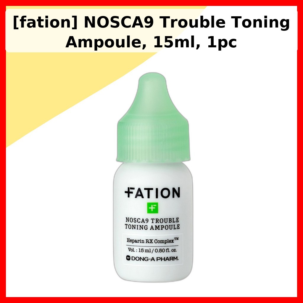 [fation] NOSCA9 Trouble Toning Ampoule, 15ml, 1 cái / Ampoule Hàn Quốc / Giải pháp da rắc rối / Chín