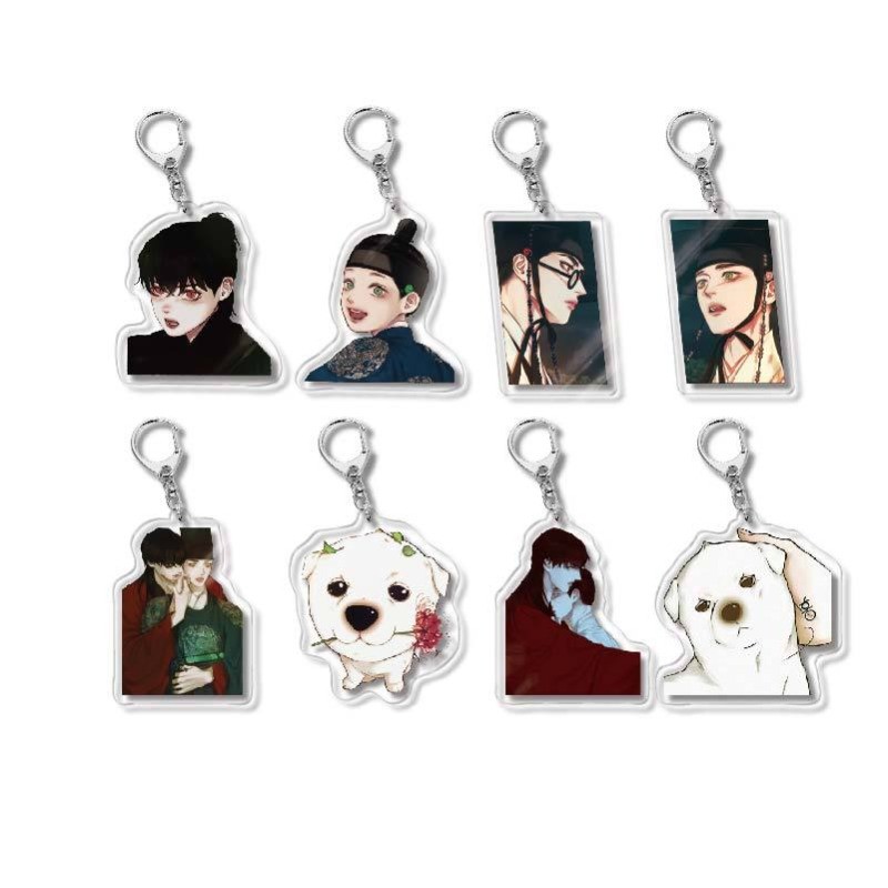 Móc khóa ma Nok móc khóa Acrylic jaesgin Móc Chìa Khóa người đàn ông BL manwha túi xe hơi Mặt dây ch