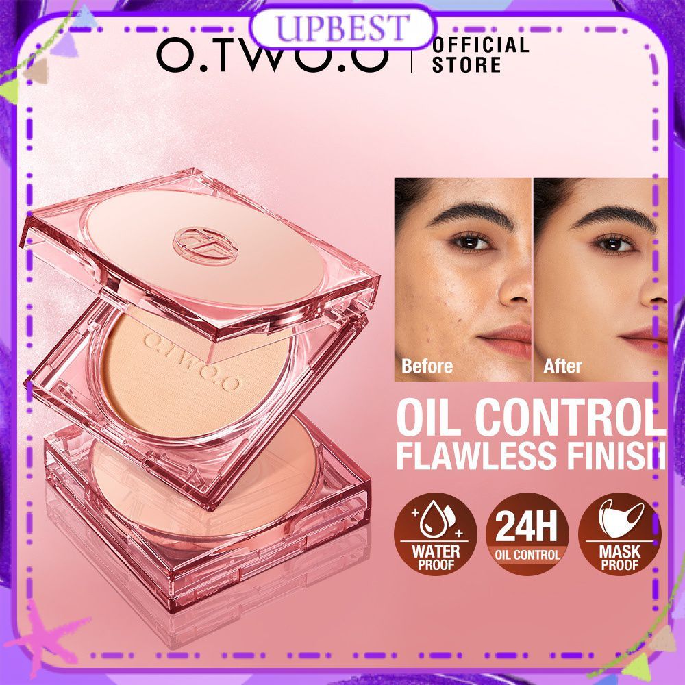 ♕ O.two.o Fog Mirror Lock Makeup Honey Powder Cake Concealer Foundation Brightening Moisturizing Pro
