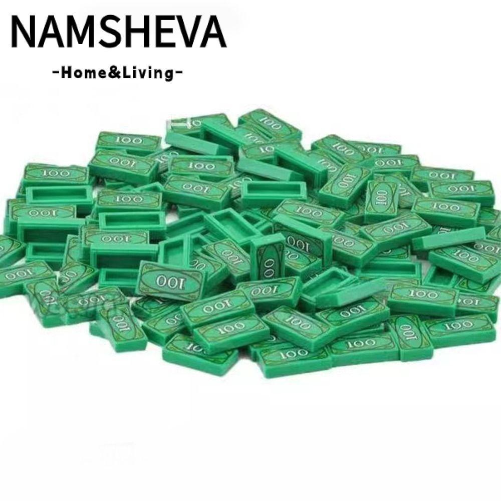 NAMSHEVA 20 Chiếc Nhỏ Khối Viên Phụ Kiện, Tiền Triệu Phú Khối Xây Dựng Đồ Chơi, Đô La USD Ngộ nghĩnh