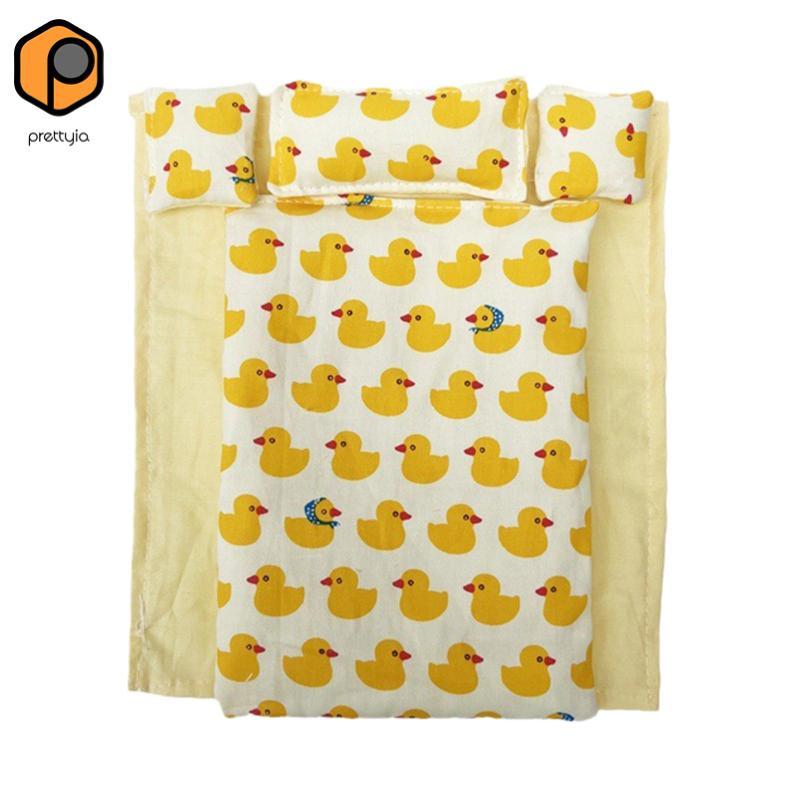 1: 12 Nhà Búp Bê Thu Nhỏ Bộ Chăn Ga Gối Nhà Búp Bê Cho Búp Bê 6 Inch