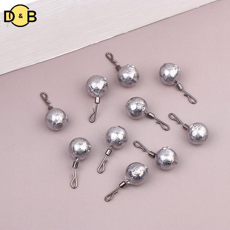 [DB] 10 Cái / hộp Chìm Câu Cá 2.5g-3.5g-5g-7g-10g-14g-20g Chìm Tròn Chắc Chắn Phụ Kiện Câu Cá Câu Ch