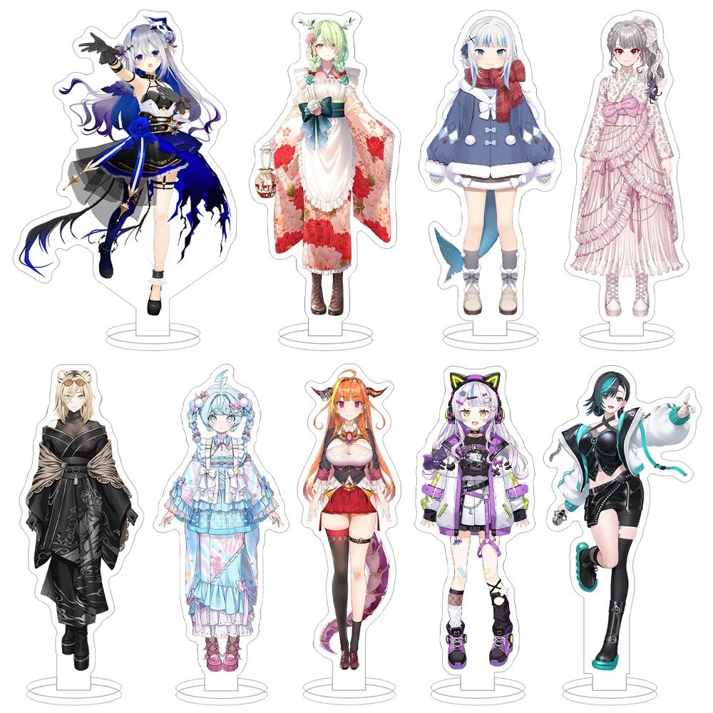 Mô hình Standee Hololive Gawr Gura Amane Kanata Ceres Fauna Isaki Riona skin mới mica acrylic anime 
