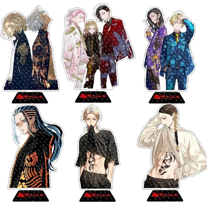 Standee Anime Tokyo Revengers mô hình mica nhân vật Mikey Manjiro Sano Izana Kurokawa trang trí bàn 