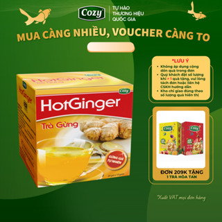 Trà Gừng Hòa Tan Cozy Từ Gừng Già Tự Nhiên Đậm Vị Gừng, Vị Ngọt Dễ Uống Làm Ấm Cơ Thể (20 gói x10g)