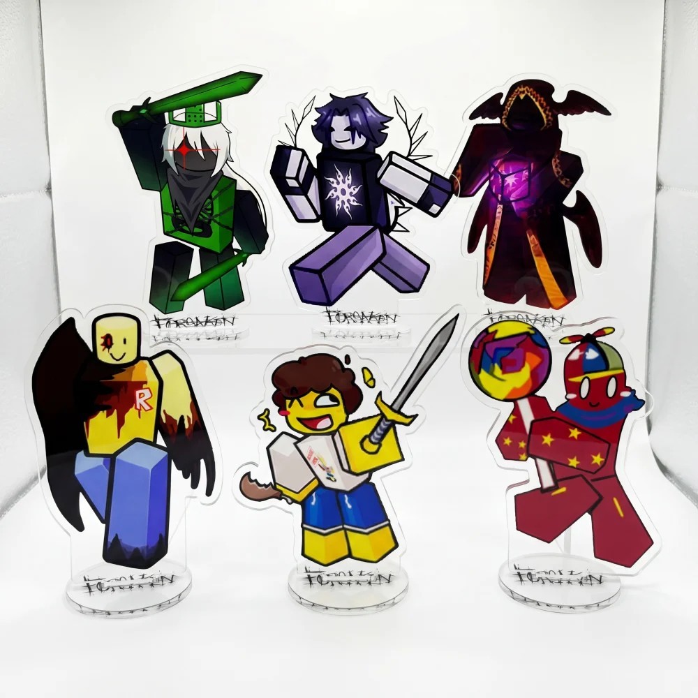 Standee Roblox Forsaken mô hình Mica Acrylic 10cm trang trí bàn học Guest 1337 Noob Elliot John Doe 
