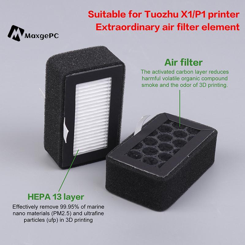 [Max-t] Nâng cấp 1 / 2 / 3 Cái cho Bộ lọc Bambu Lab X1C P1S P1P HEPA 13 + Bộ lọc không khí Combo tha