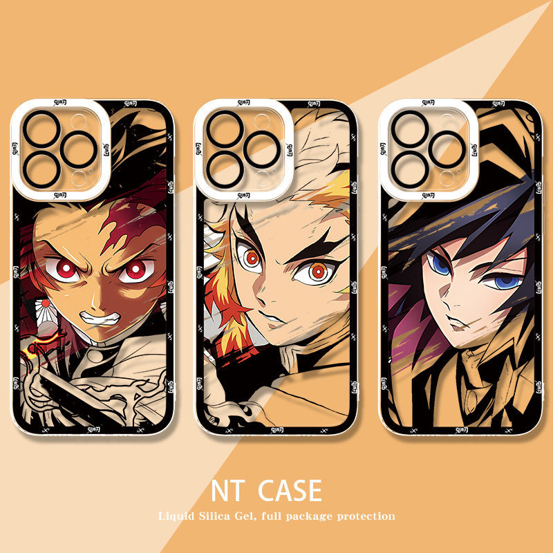 Demon Slayer Apple 16 Vỏ bảo vệ điện thoại di động iphone15promax Thích hợp cho 14 Luyện ngục Kyojur
