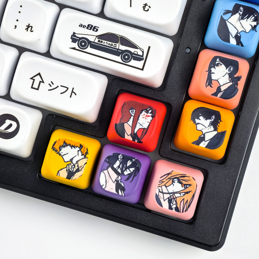 MAIMOOO Cưa Xích Người Keycap DIY 8 Chiếc MOA Profile PBT Sáng Tạo Mát Anime Keycap Higashiyama Kobe