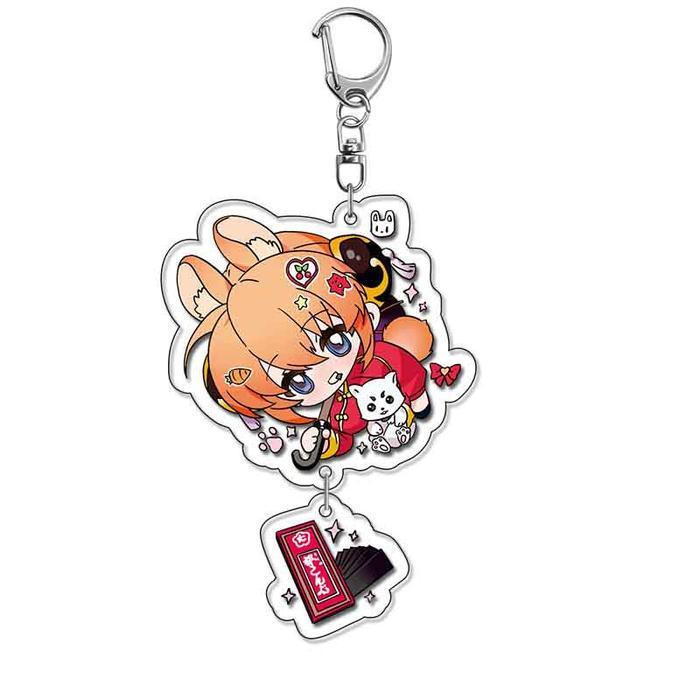 Gantungan Kunci Anime Gintama Akrilik Transparan Keychain Gift Souvenir Hadiah Anime Kado Figure Cha