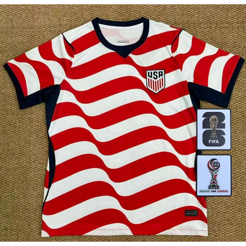 USA 26 / 27 Home Fan T-Shirt Phiên bản Áo bóng đá nam, Size S-4XL