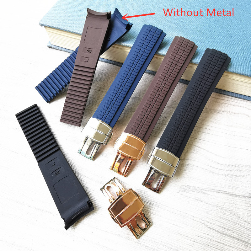 Thích hợp cho Dây đeo đồng hồ silicon cao su mềm Baida Purley 5164A / 5167A Aquanaut Series 21mm