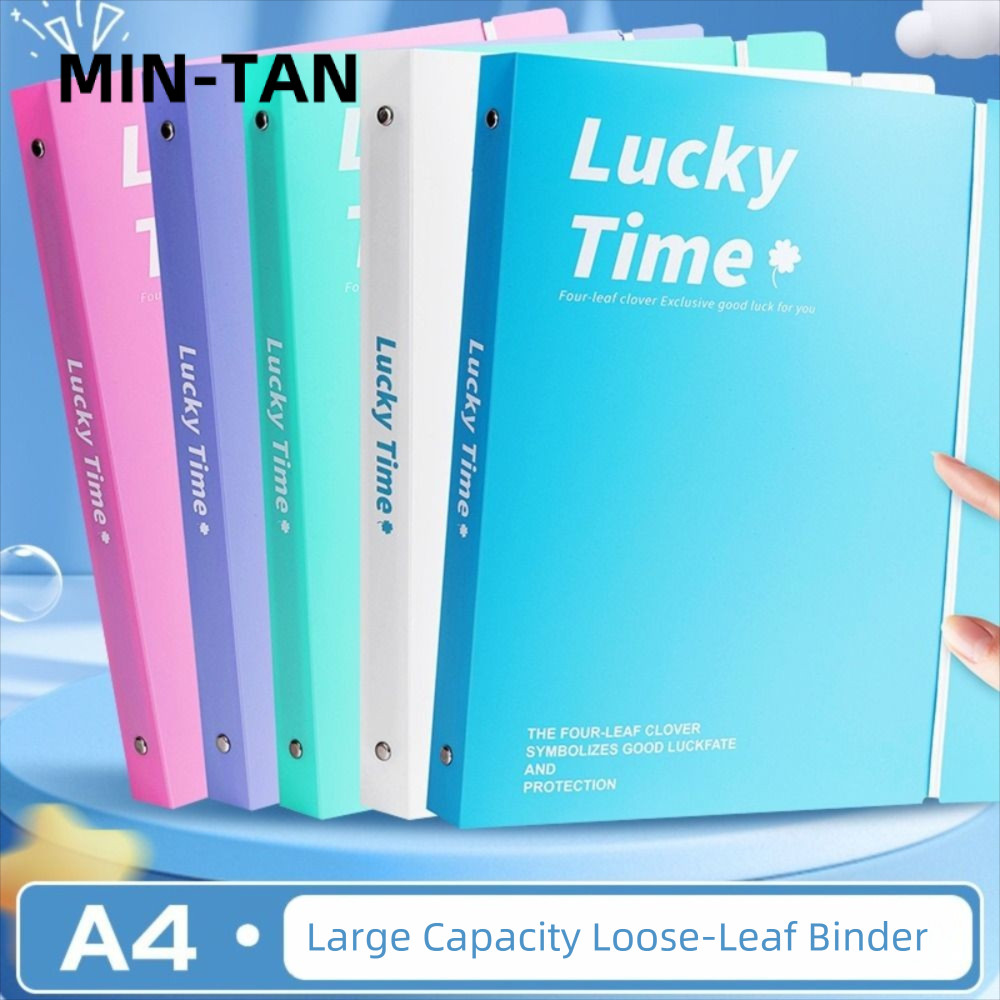 Thư mục tập tin MIN-TAN A4, Thư mục dữ liệu dung lượng lớn 3 lỗ, Màu sắc chống bụi PP Ring Binder Th