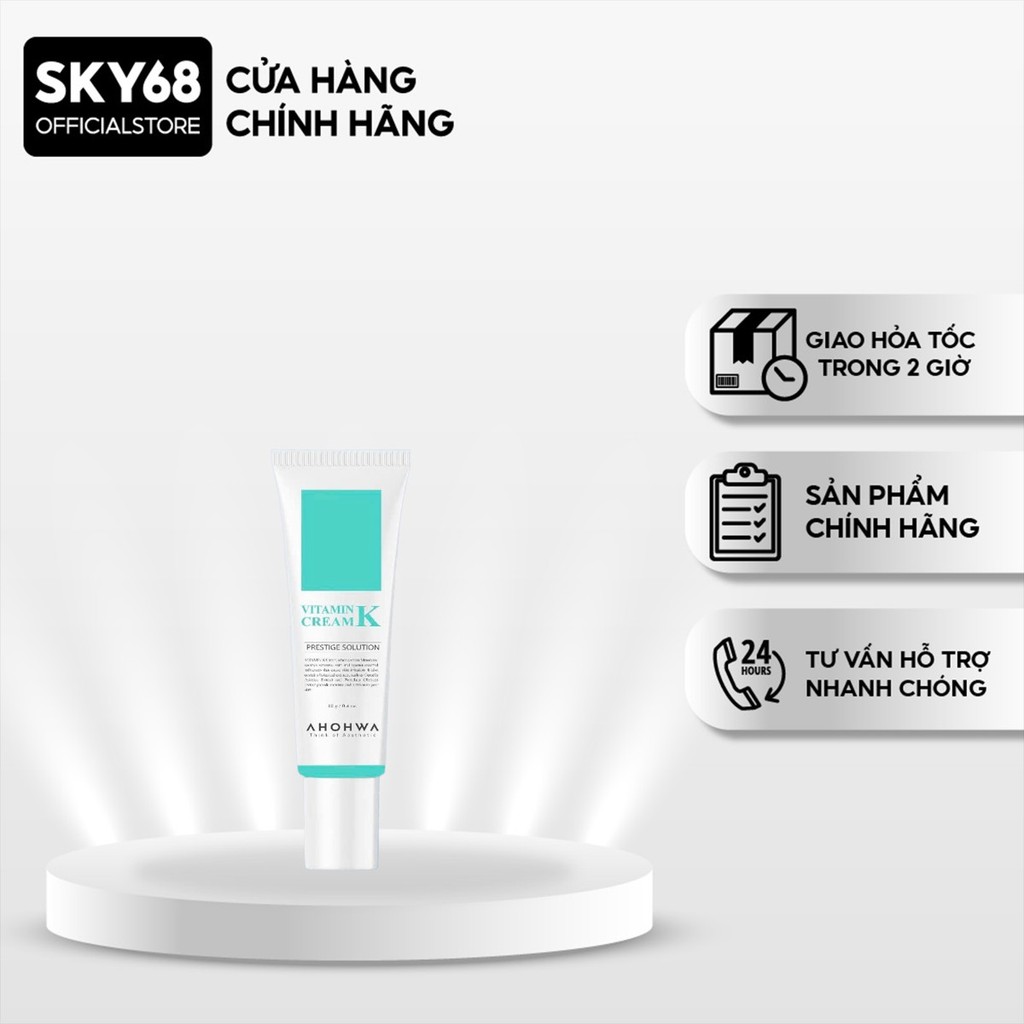 Kem Dưỡng Phục Hồi Ahohwa Vitamin K Cream - Phục Hồi Da Mỏng Đỏ Làm Dịu Da, Mờ Sẹo 12g