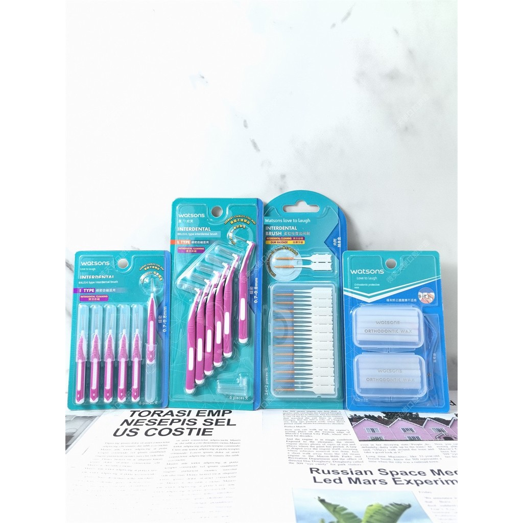 Watsons I-Shaped Bàn chải kẽ răng hình chữ L Làm sạch răng miệng Chỉnh nha Nha Nha khoa Flos Lông mề