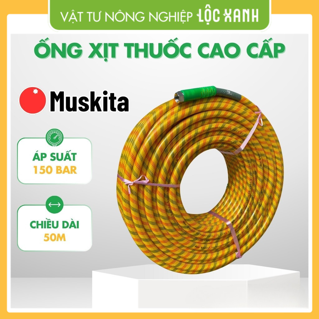 ỐNG DÂY XỊT THUỐC SÂU 8.5MM, CUỘN 50M, 3 LỚP 5 LỚP, PHUN XỊT THUỐC, DÂY RỬA XE ÁP LỰC CAO HIỆU MUSKI