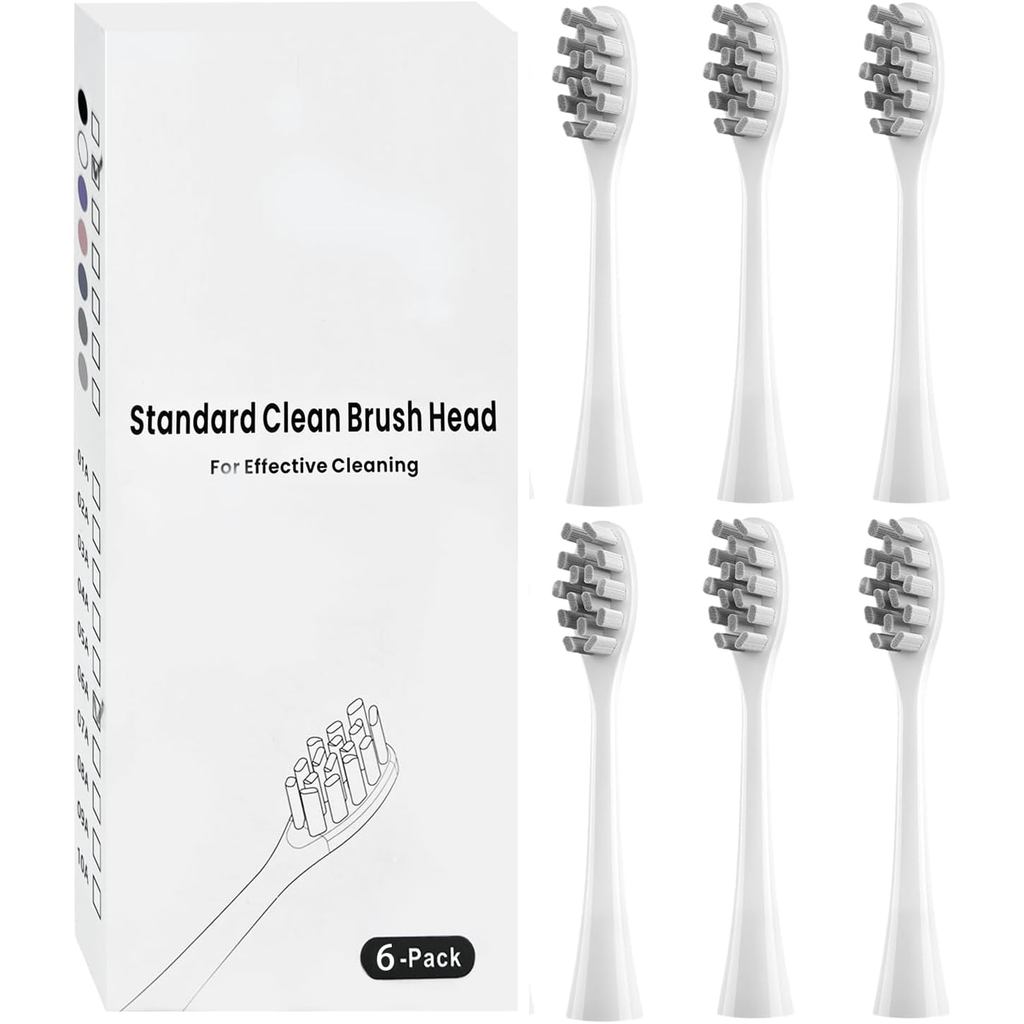 Đầu bàn chải thay thế 6 gói Tương thích với đầu bàn chải đánh răng điện Oclean cho Oclean Spark, Flo
