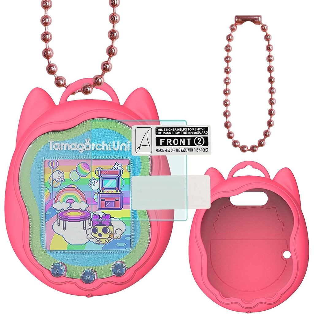 Vỏ silicon cho thú cưng ảo tương tác Tamagotchi Uni, miếng bảo vệ màn hình cho phụ kiện dây đeo thú 