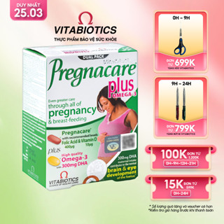 TPBVSK PREGNACARE PLUS OMEGA-3 Hỗ Trợ Bổ Sung Vitamin & Khoáng Chất Cho Phụ Nữ Mang Thai & Cho Con Bú Vitabiotics