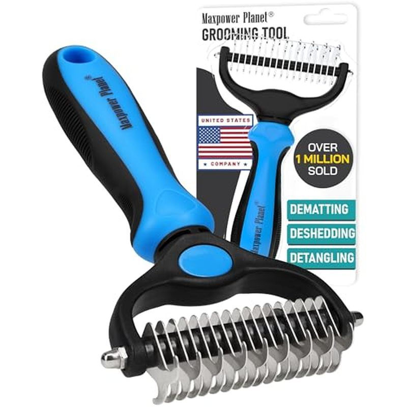 Maxpower Planet Original Pet Grooming Rake - Công cụ khử trùng hai mặt, áo lót cho chó & Mèo, Bàn ch